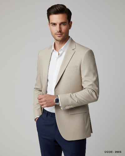 Men's Formal Blazer - Cream